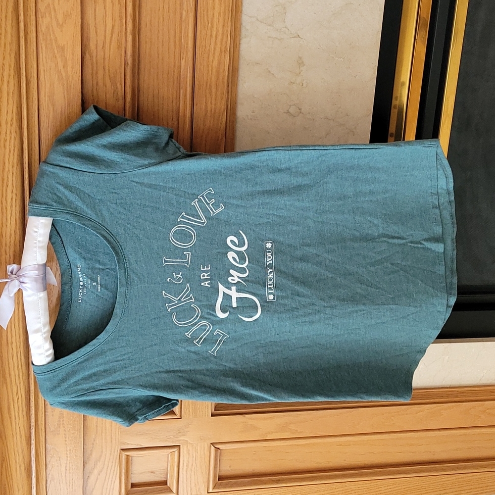 Lucky Brand Women's Small Short Sleeve Tee Green NWOT